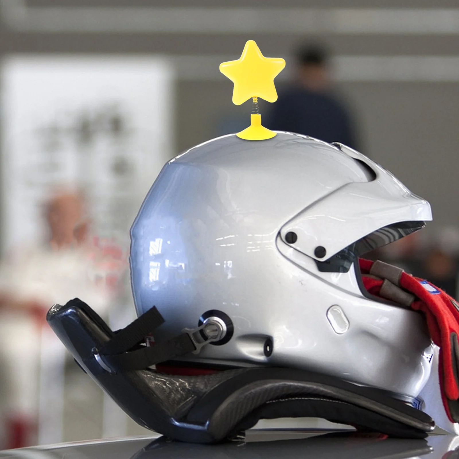 

8Pcs Ornament Yellow Star Topper Cute Spring Mount Decoration Bike Motorcycle Snowboard Bike Accessories