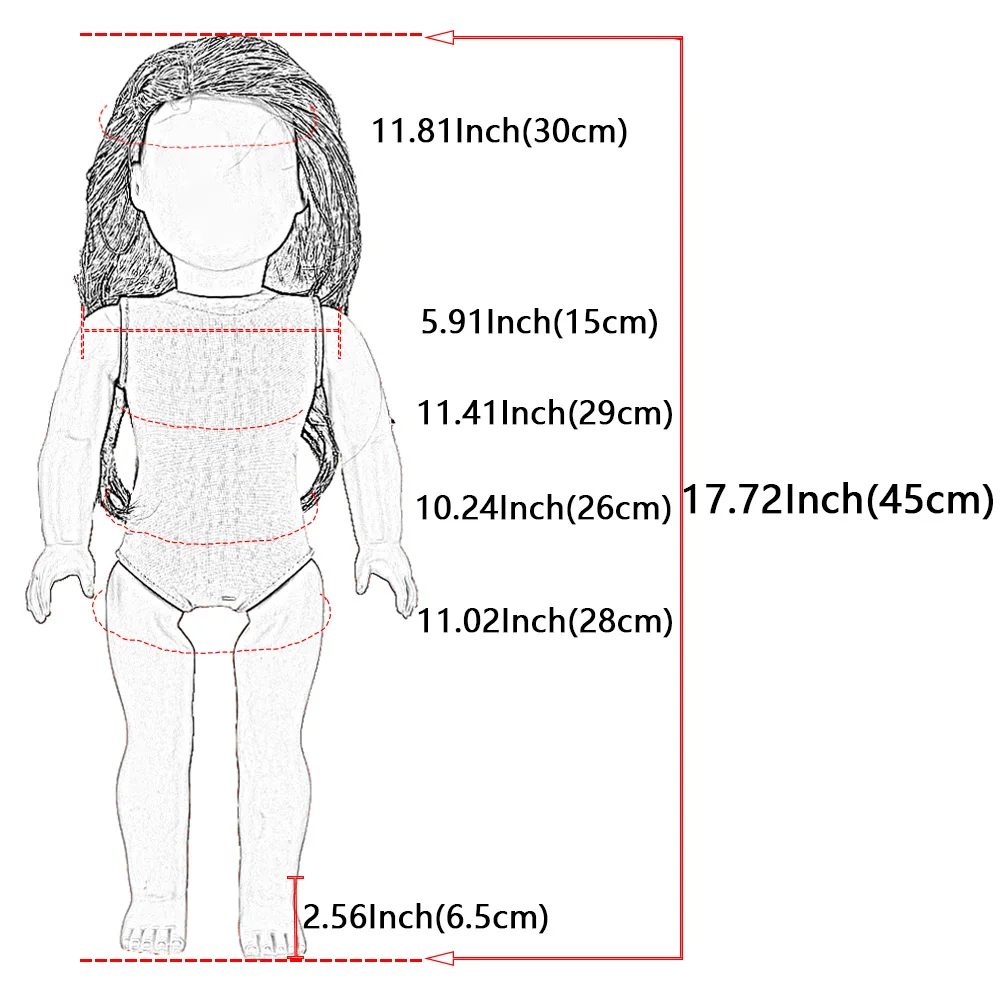 Ropa de muñeca rosa para bebé recién nacido, 43Cm, accesorios de ropa para muñeca americana de 18 pulgadas, juguetes para niñas, regalo de nuestra generación Nenuco