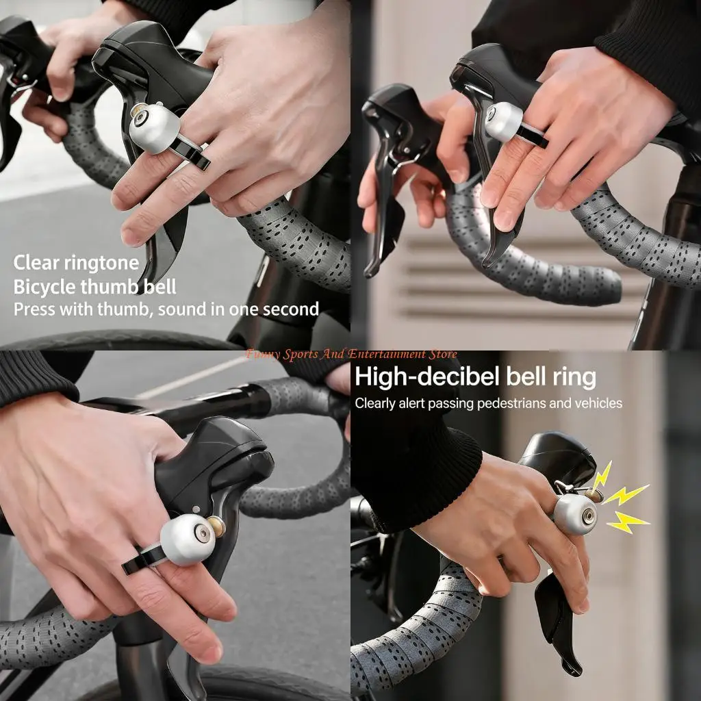 

C4DE High Decibels 100dB Aluminum Alloys Bicycles Bells For Mountain Bike Cycling