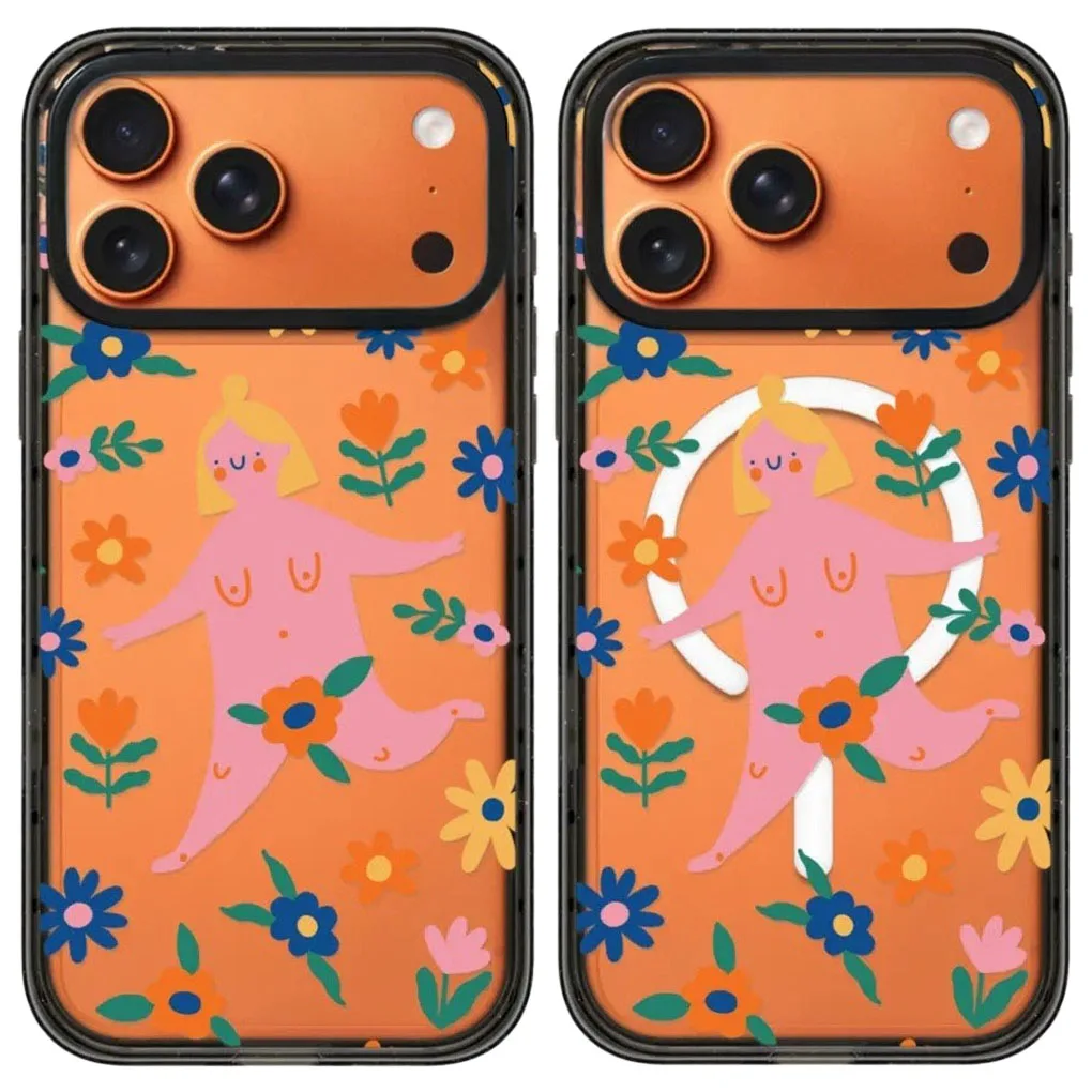 

Flower Girl Acrylic Black Border Magnetic Case: Compatible with IPhone 17 16 15 14 13 12 Pro Max 17 Air