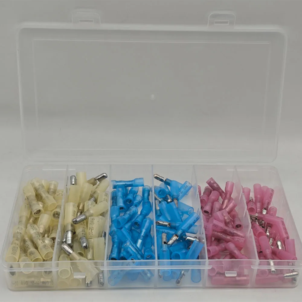 

150PCS Heat Shrink Bullet Connectors Heat Shrink Female Male Connectors Bullet Terminals Insulated Waterproof Crimp Connector