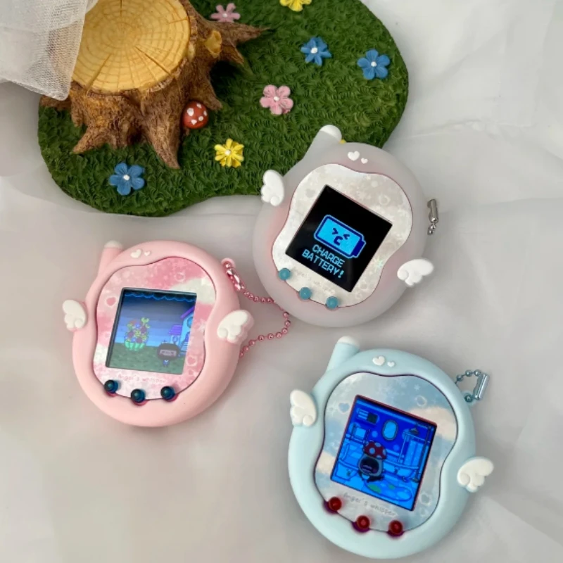 Nueva serie Angel Wings Whispering, cubierta protectora impermeable anticaída de silicona exquisita y bonita para Tamagotchi Paradise