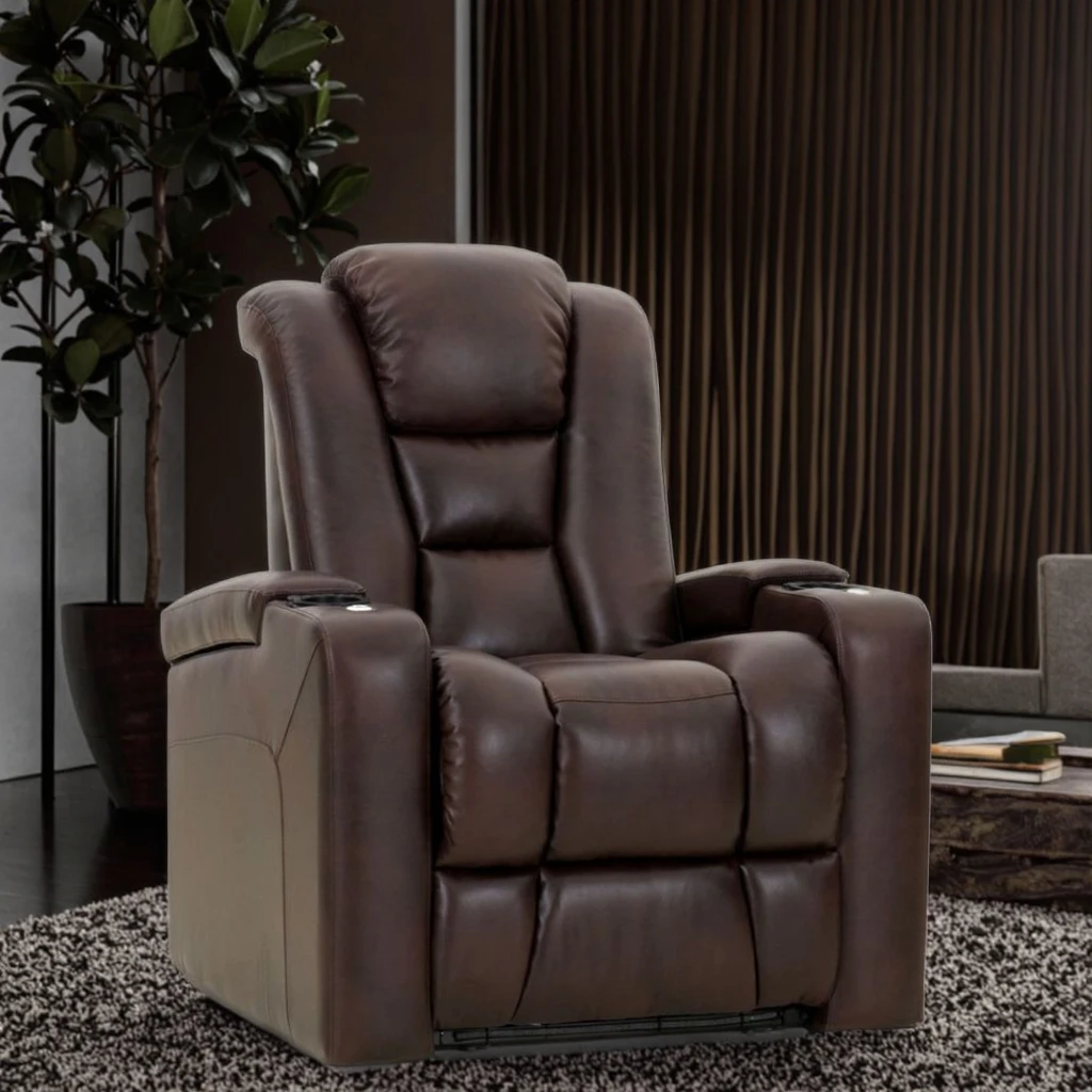 

Hot Genuine Leather Cinema Recliner Chair Electric Seating Living Room Sofa Hotel Theater Couches for Home Theaters