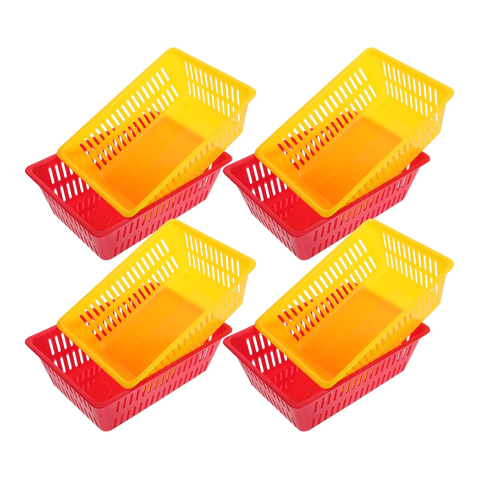 

16pcs Coin Game Coins Storage Baskets Plastic Storage for Gaming Coins Red Yellow Stackable Container baskets