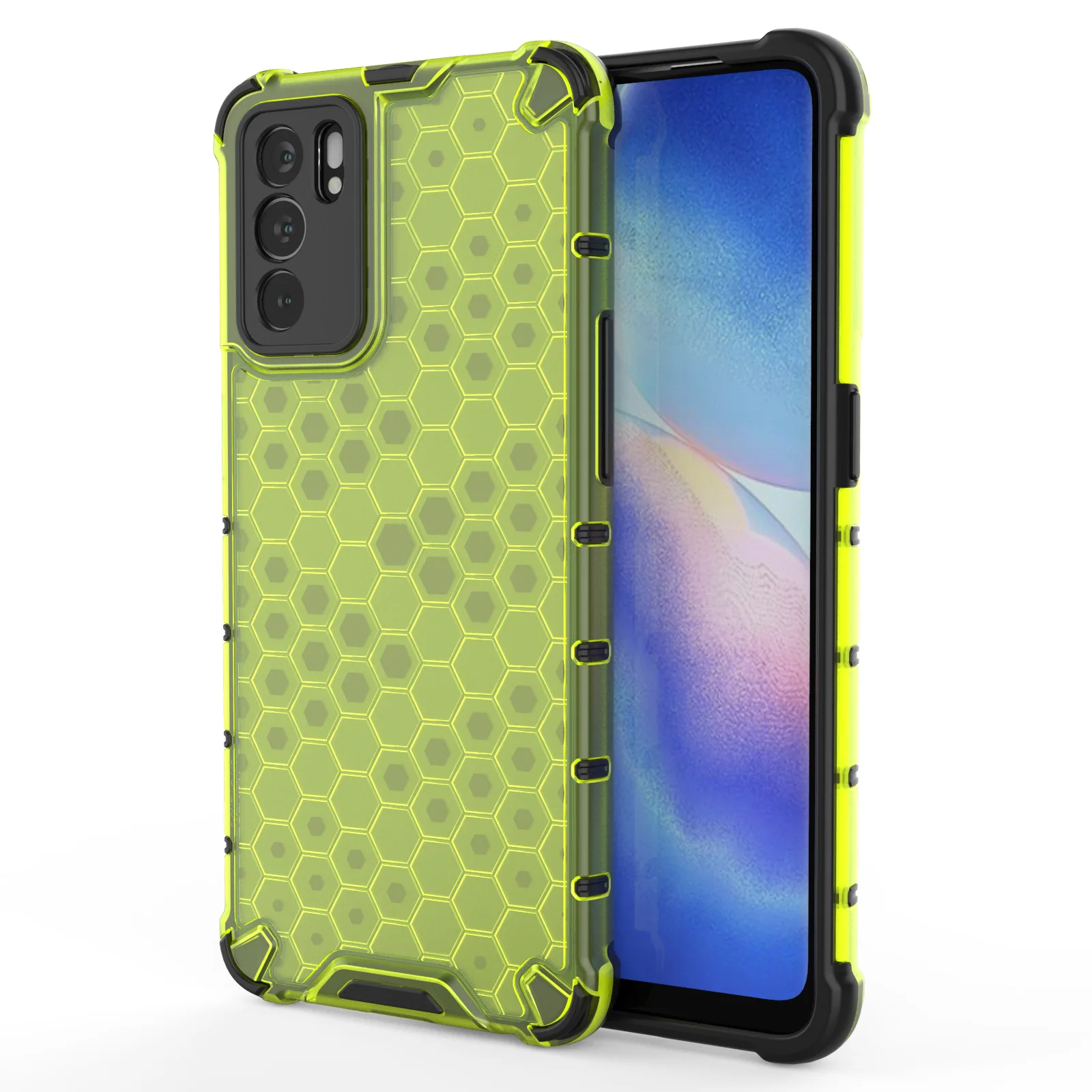 10pcs Honeycomb PC TPU Case For OPPO Find X6 X5 A17 A57 A58 A78 K10 A36 F21 A54 A94 Realme Narzo 50A 50I Q5I Pro Plus 4G 5G