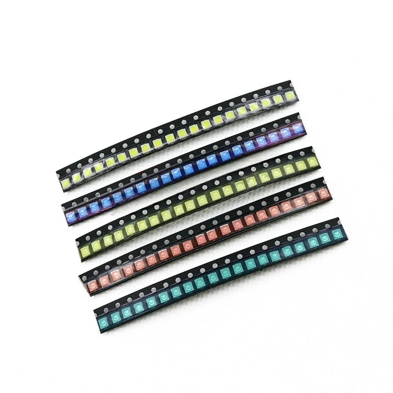 5Packs 500pcs 1210 SMD LED Assortment 5 Colors Red Yellow Blue Green White 20pcs/Color