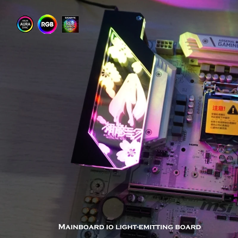 Imagem -04 - Mod Placa-mãe Painel de Luz para Decoração de Caixa de pc 5v Argb 3pin 12v Rgb 4pin Aura Sincronização