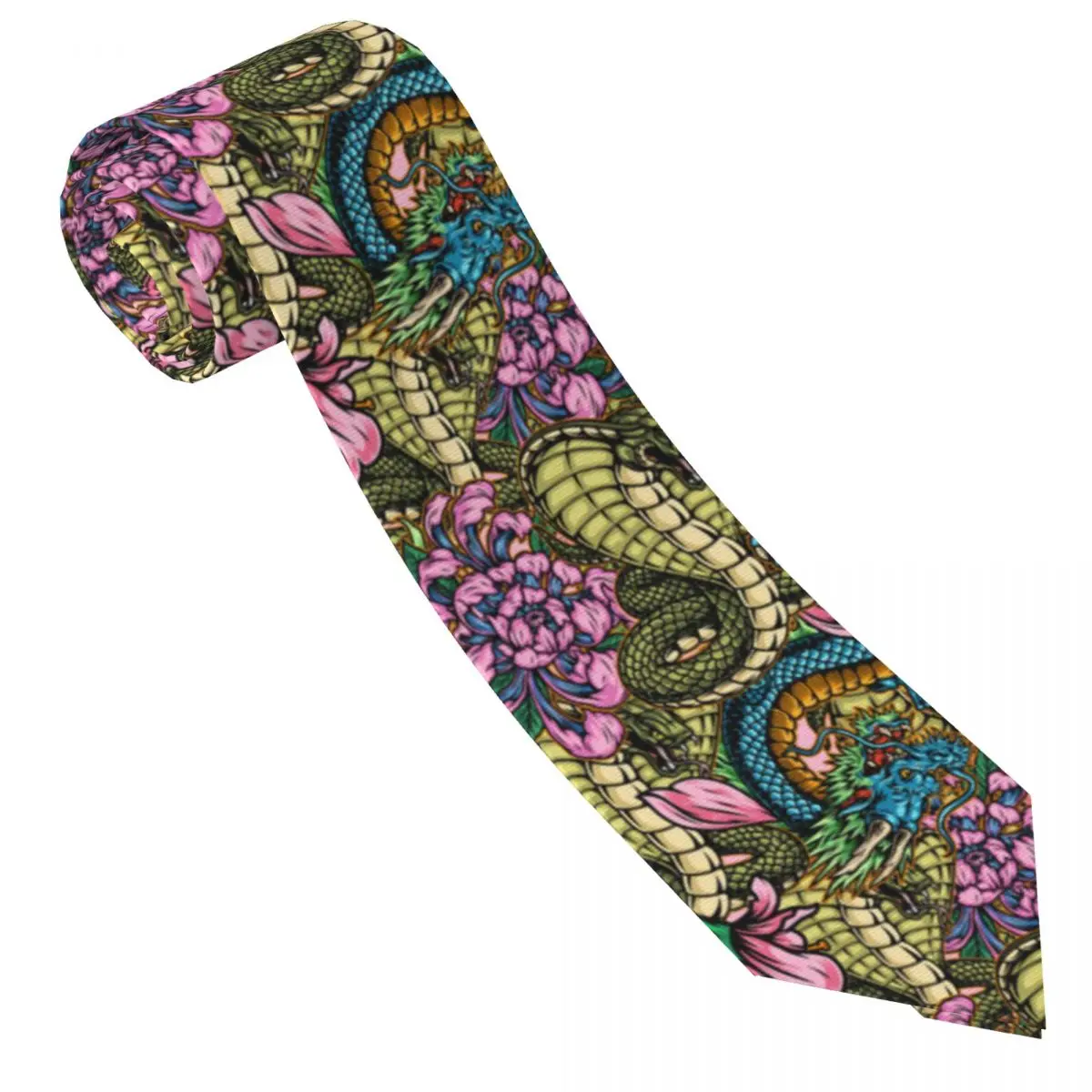 Vintage Poisonous Snakes Fantasy Dragons Tie Necktie Tie Clothing Accessories