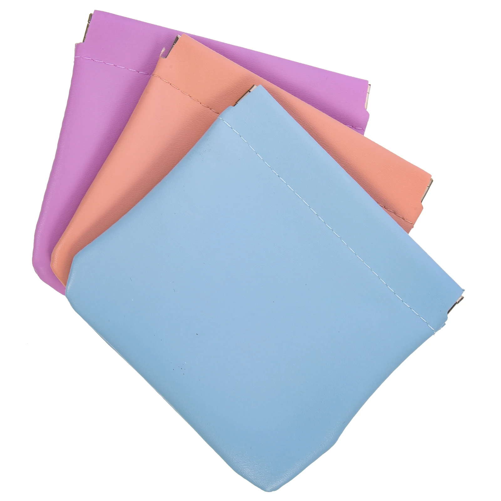 

3pcs Mini Bag Self Closing Pu Small Makeup Pocket For Lipstick Travel School Portable Coin Purse Storage