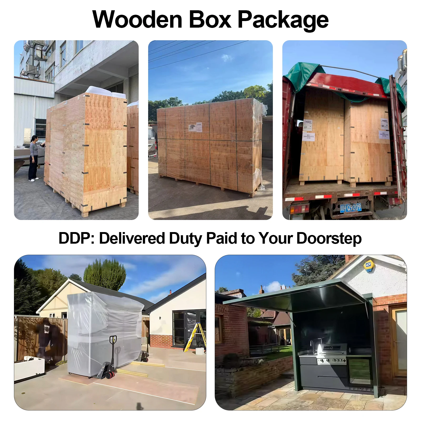 Luxury Outdoor Kitchen Pod Modular BBQ Cooking Station with Sink Storage and Grill for Outdoor Living Customized