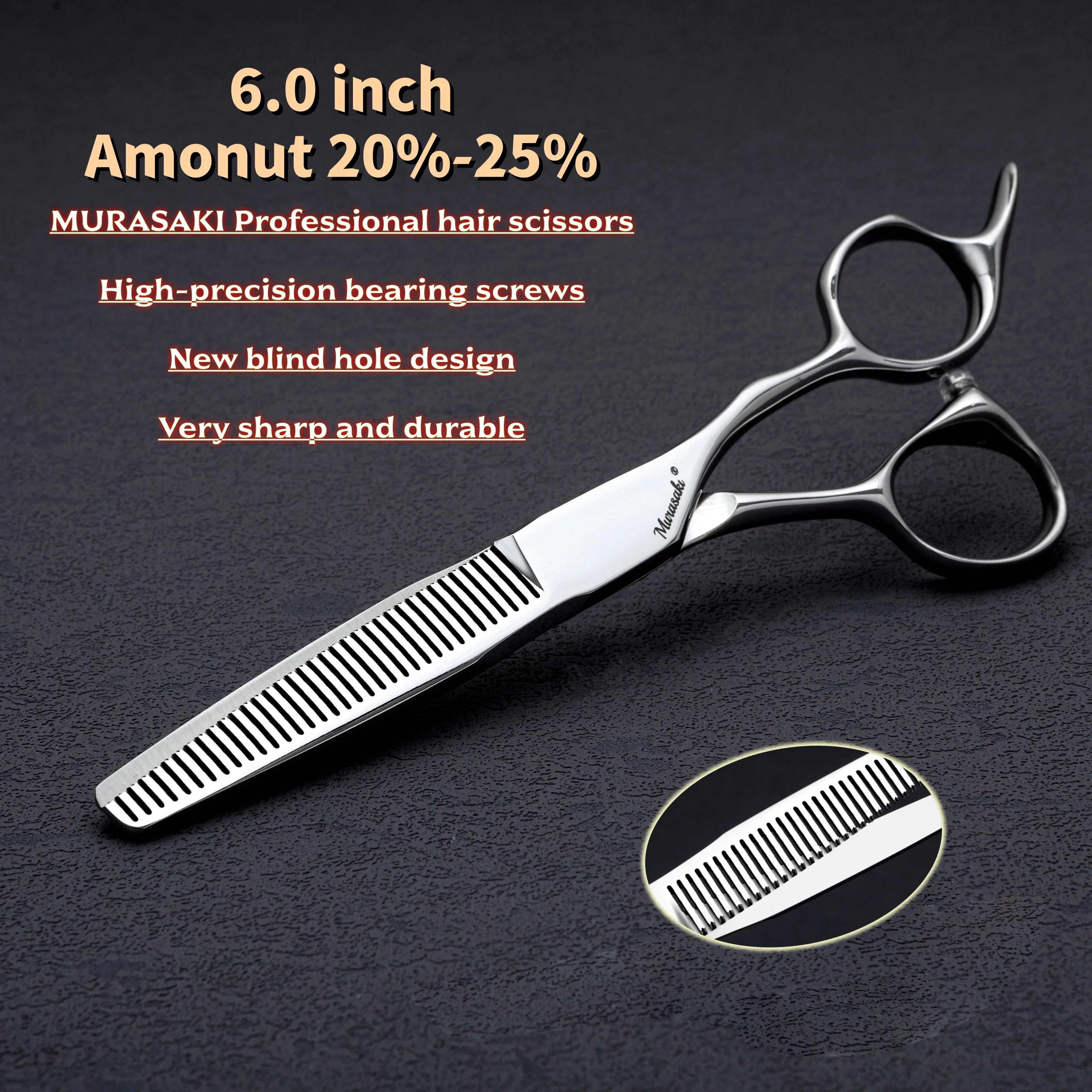 MURASAKI Professionelle Friseurschere, 6,0 bis 6,8 Zoll VG10 Stahl Haarschneideschere, Hochwertige Friseursalon-Accessoires – Detail 15