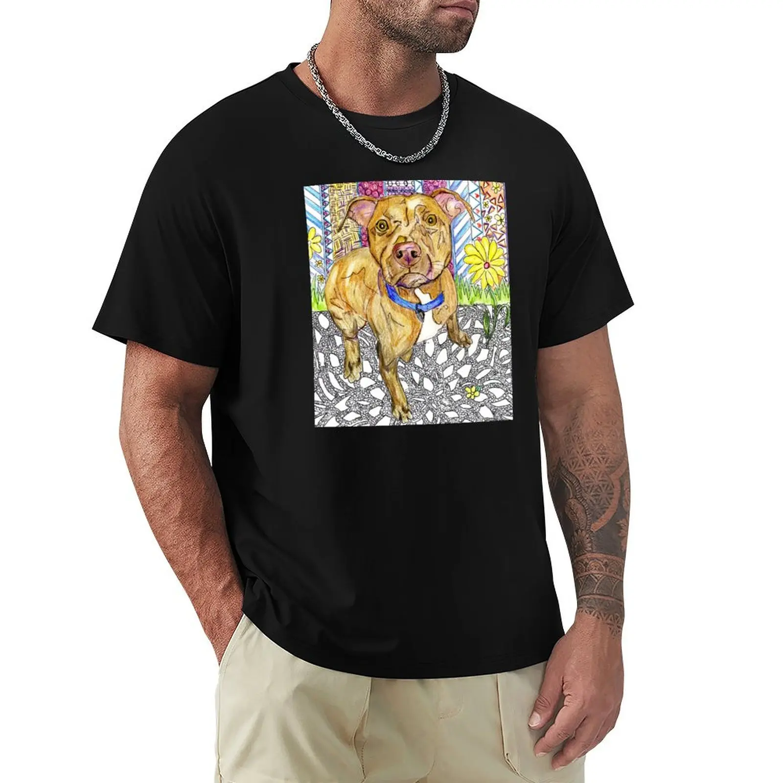 

Pitbull T-Shirt anime t shirts sweat funny shirt cotton blanks mens t shirt graphic