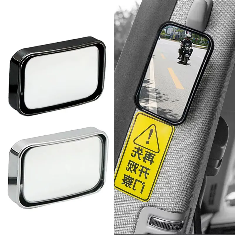 2PCS 360° Adjustable Car Blind Spot Mirror Second Row Rear View Mirror for Safe Door Opening HD Rear View Mirror for Taxi Trucks