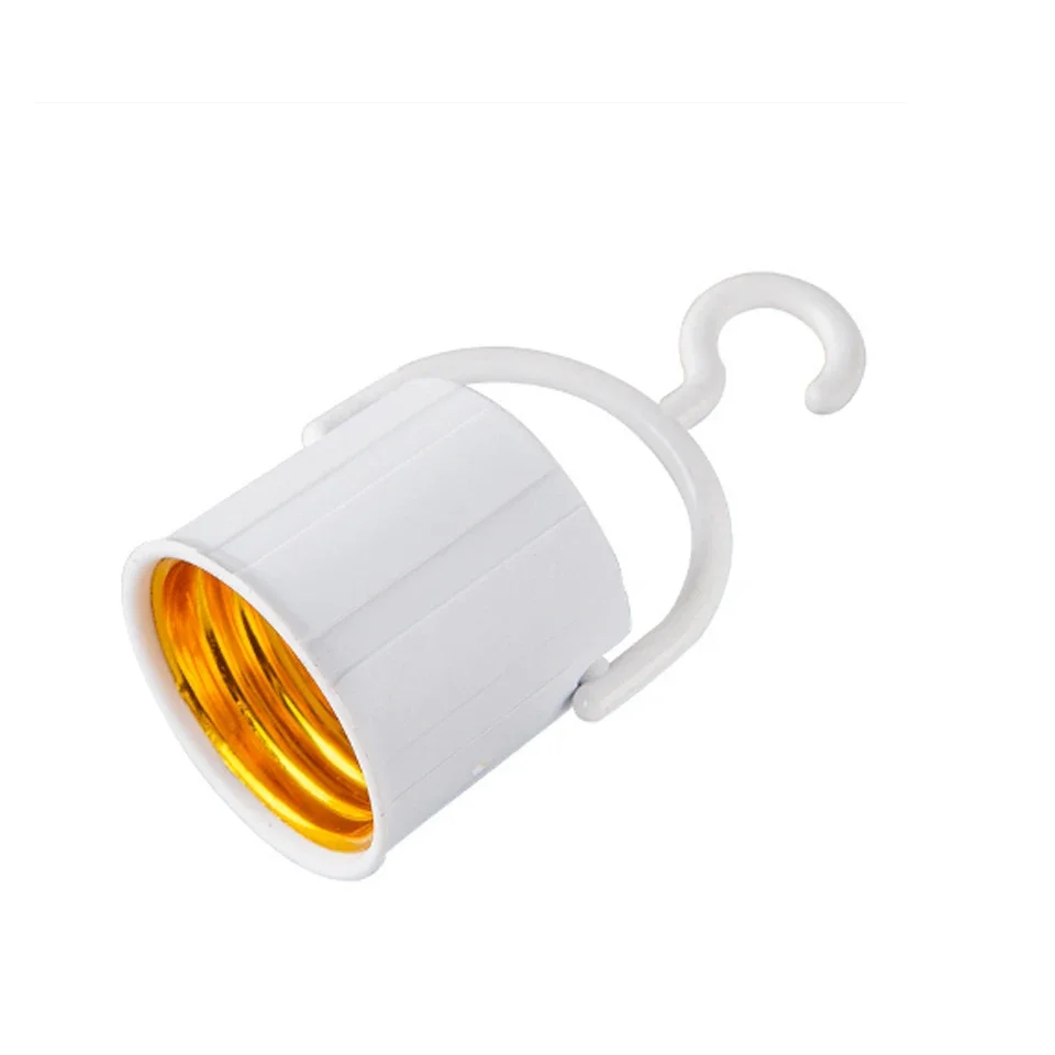 E27 Hook Lamp Light Socket Base Screw Lamp Holder With Switch On/ Off For Emergency Light Bulb 25pcs