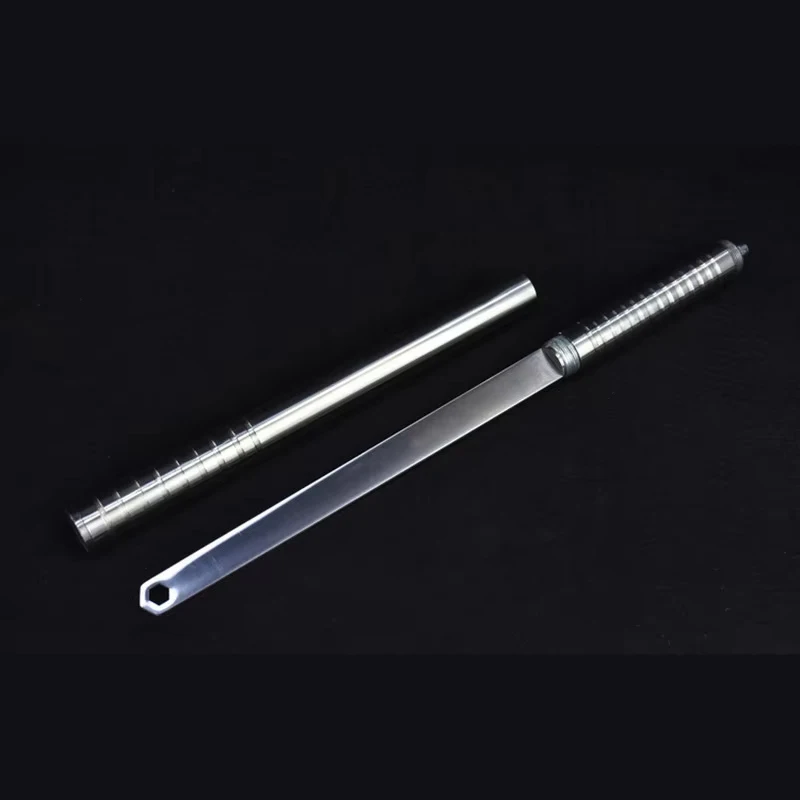 87CM Stainless Steel Martial Arts Supplies Iron Ruler Self-defense Outdoor Super Long Wrench Car Self defense Tools