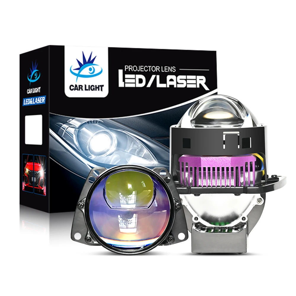 150 Вт/комплект Bi-LED линзы-проекторы 6000K 12В 3.0 дюйма, алюминиевые, для автомобильных фар, лазерные LED автозапчасти