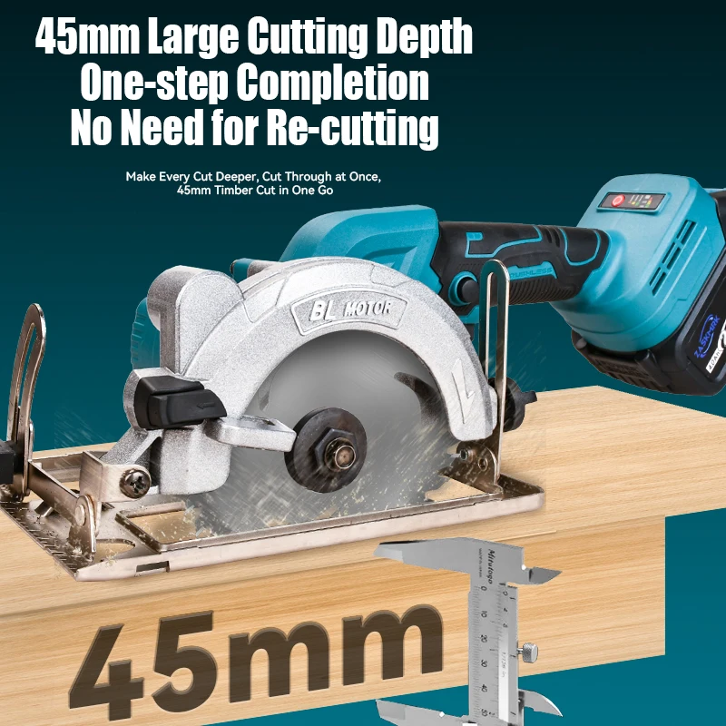 Mini sega circolare a batteria 4-1/2" Sega circolare elettrica compatta 4800 giri/min per il taglio di utensili elettrici in metallo morbido, plastica, legno