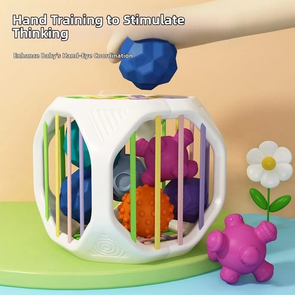 Shape & Sense Regenbogen-Bausteine, 6-in-1-Geometrie, Montessori-Spielzeug, pädagogische Farberkennung, Spielzeug für die sensorische Entwicklung