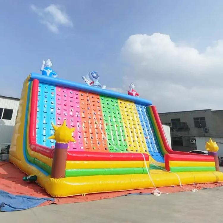 Commercial Indoor/Outdoor Inflatable Climbing Wall PVC Castle Mountain Games with Easy Setup Accessories