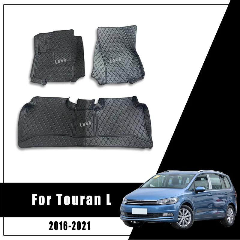 Car Floor Mats For Touran L 2021 2020 2019 2018 2017 2016 (5 seats) Auto Interior Dash Carpets Accessories For Volkswagen vw