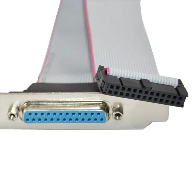 All Copper Core DB25Pin Female Head To IDC26Pin Female Head LPT Printing Port Baffle Line PCI Parallel Port Baffle Line 28cm