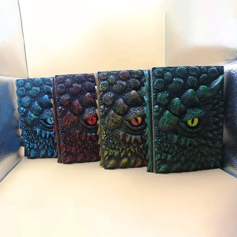 Horror Handbook Dragon\'s Eye Demon Retro Loose-leaf Notebook Witchcraft Curse Book Halloween Horror Prop Gothic Home Decor