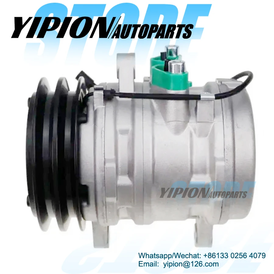 For NEW SP10 Auto Air Conditioner Compressor For Komatsu Kioti Landini Ferguson Tractor AC Compressor 720975 717638