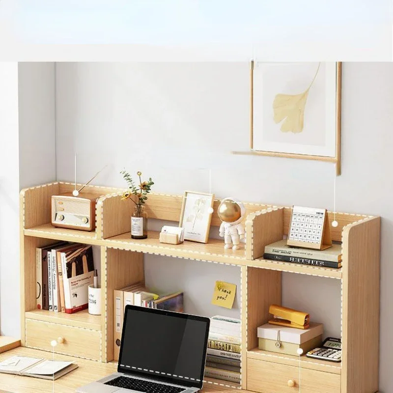 Office Desktop Book Shelves Student Simple Dormitory Bookshelf Storage Economical Household Desktop Library Storage Cabinet