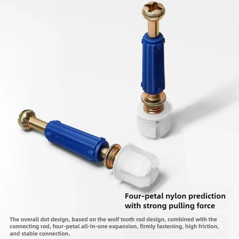 20 peças três em um parafuso conector de móveis armário mesa link fixadores fixadores ferragem parafusos de móveis casa 40mm biela