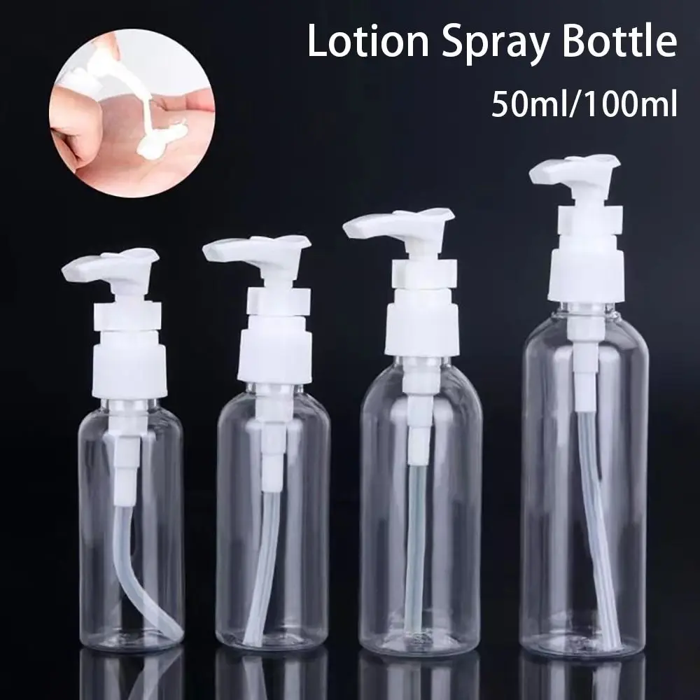 

1Pcs Vacuum Lotion Spray Bottle Portable 50ml/100ml Travel Dispensing Container Cosmetic Transparent Skin Care