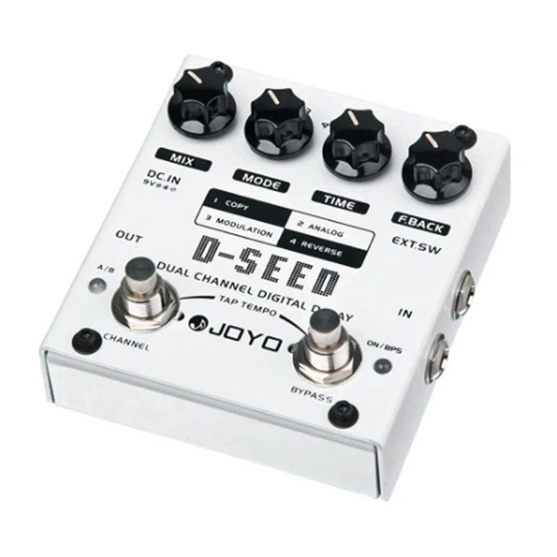 JOYO D-SEED Delay Guitar Effect Pedal Build-In TAP Tempo Function Dual Channel 4 Delay Modes Copy/Analog/Reverse/Modulation