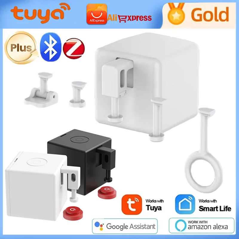 

Tuya Finger Robot Zigbee/Bluetooth Fingerbot Plus CR2, версия с аккумулятором, кнопка робота, кнопочный переключатель, бот работает с приложением Smart Life