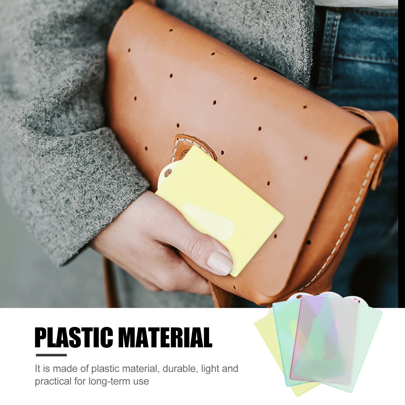 

40Pcs Lightweight Id Badge Holders Plastic Cover for Employee Business Cards