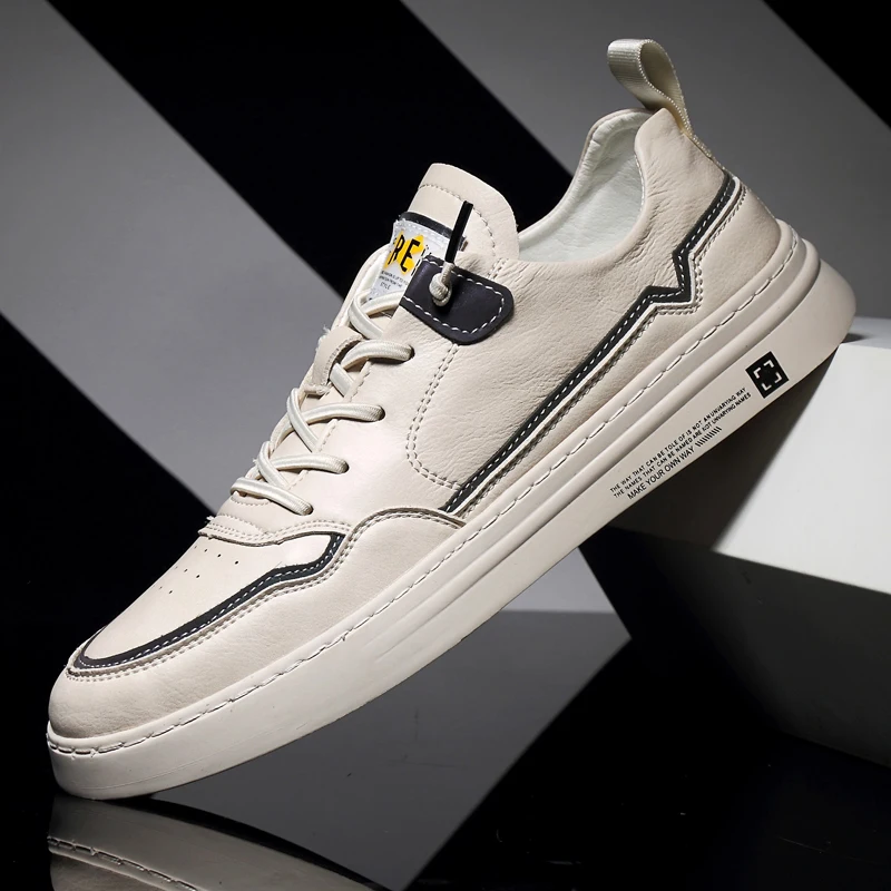 

Autumn 2025 Men's White Chunky Sneakers - Breathable Minimalist Design, Student-Friendly & Instagram Popular