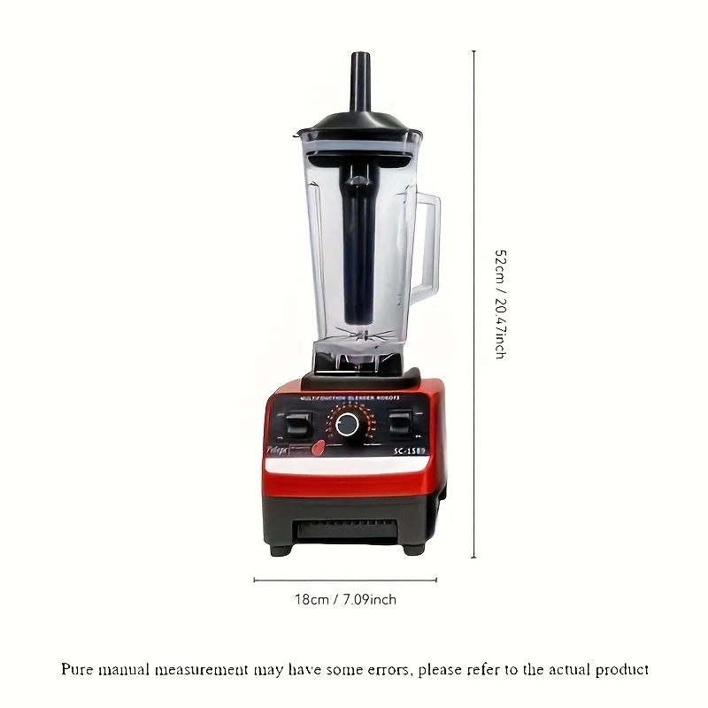 1PC Red 110V-130V Multifunctional Blender with Wall Breaker, Compact PP Material for RV Kitchen, Cooking, Food Grinding, Ice Cru