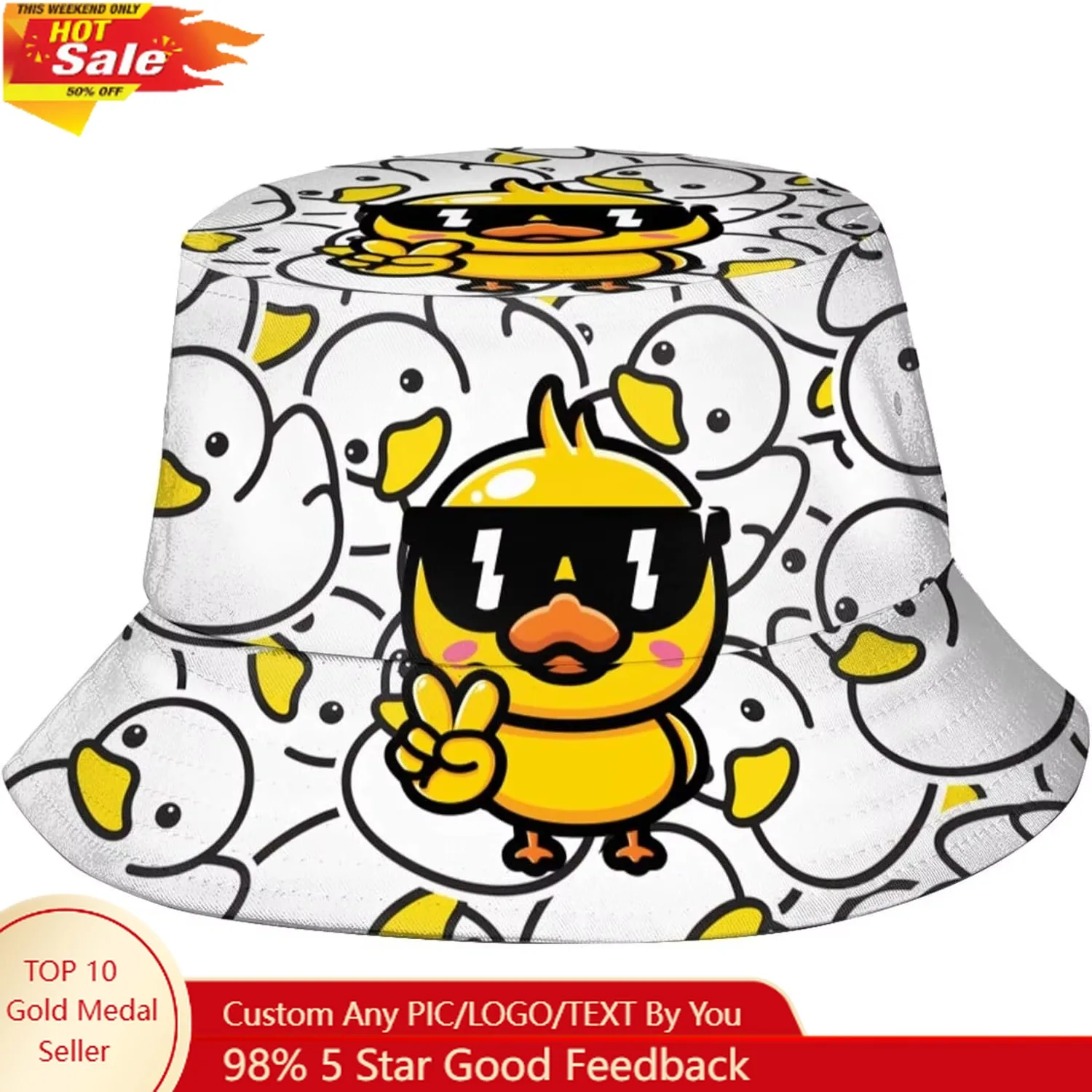 

Cute Bucket Hat for Women Men Summer Outdoor Fisherman Hat Sun Protection Travel Beach Hat