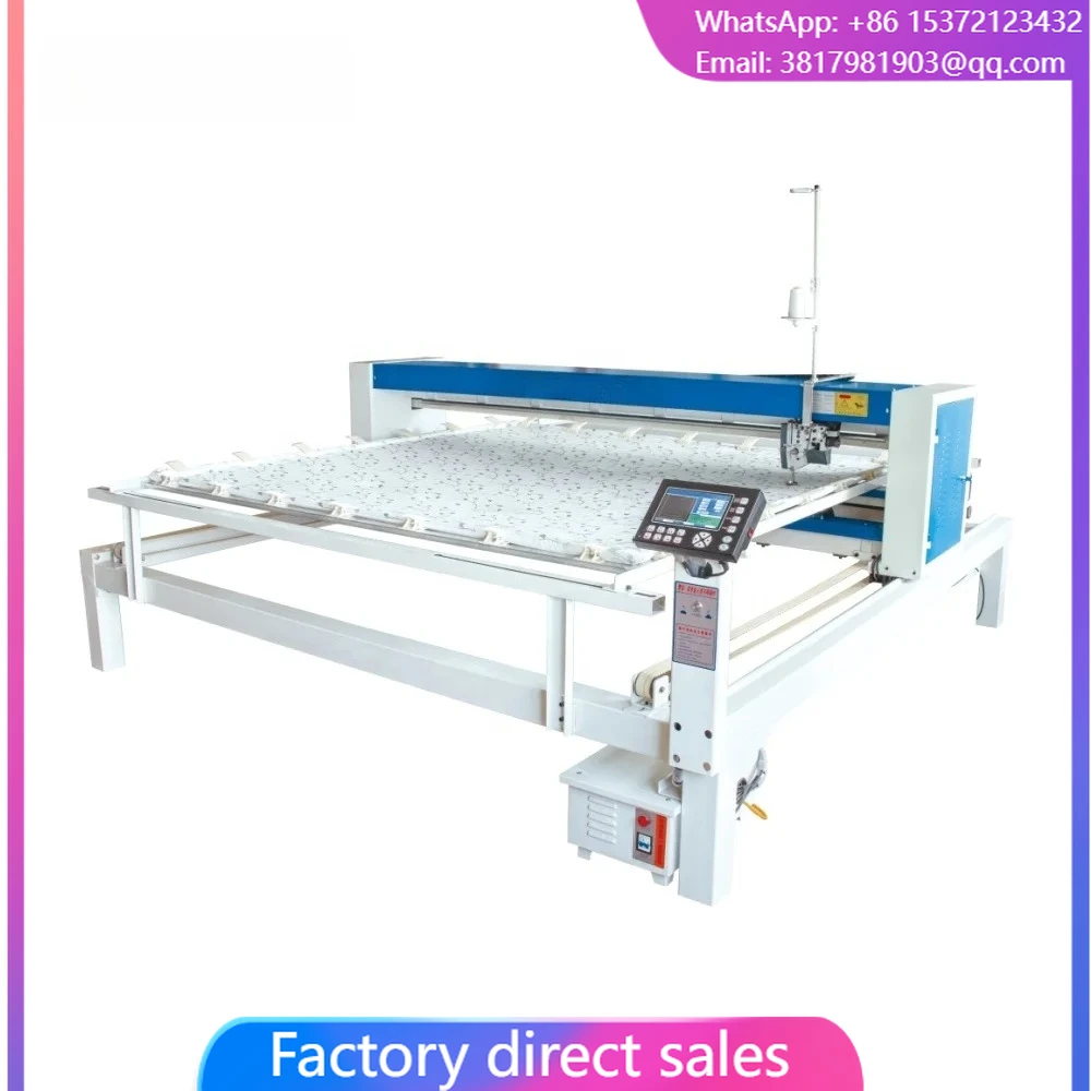 HFJ-5P2426 All Moving Industrial Computerized Single Head Needle Quilting Machine Long Arm Quilting Machines With Frame