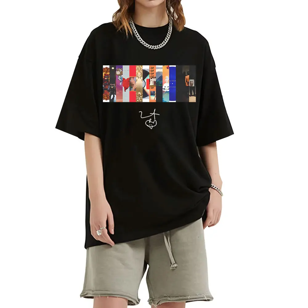 

Rapper Kanye West Graduation Album Logo Graphic T-shirt Men Women Hip Hop Fashion Oversized T Shirt Male Vintage Cotton T-shirts