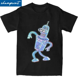 Bender Strut Midnight Edition T Shirts Men Women 100% Cotton Vintage T-Shirts Crew Neck Futuramas Tee Shirt Clothing Gift Idea