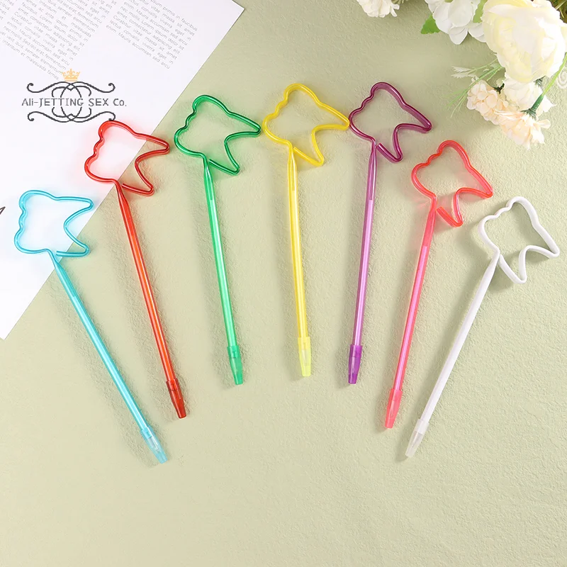 5pcs/lot Cute Roller Ball Pen Dental Creative Tooth Shape Ballpoint Pen Refill Pens Dentistry Dentist Clinic Medical lab kids