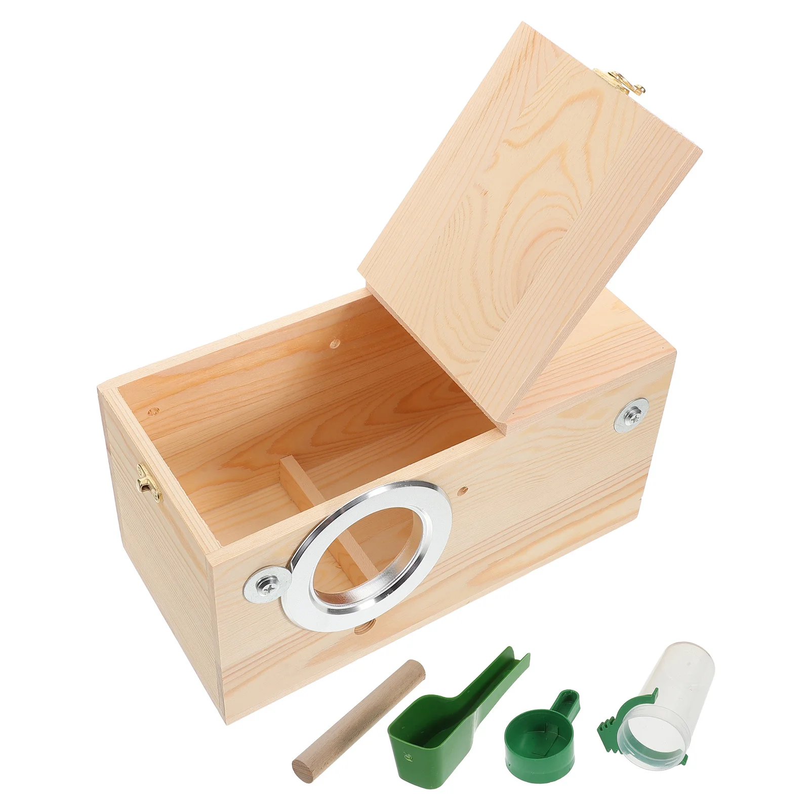 

1Set Wooden Parakeet Nesting Box Versatile Design Sturdy Construction Bird Breeding Cage Easy Install Clean Parrot