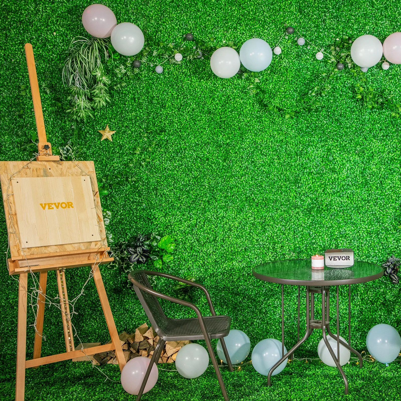 

12 шт. 24 "x 16" искусственный самшитовый коврик, настенный декор для живой изгороди, панель для конфиденциальности, забор, трава