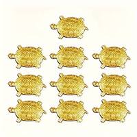 1/10/30/50/100pcs, Feng Shui Golden Money Turtle Figurines, Lucky Tortoise Collectible Ornaments, Metal Statue, Wealth & Fortune