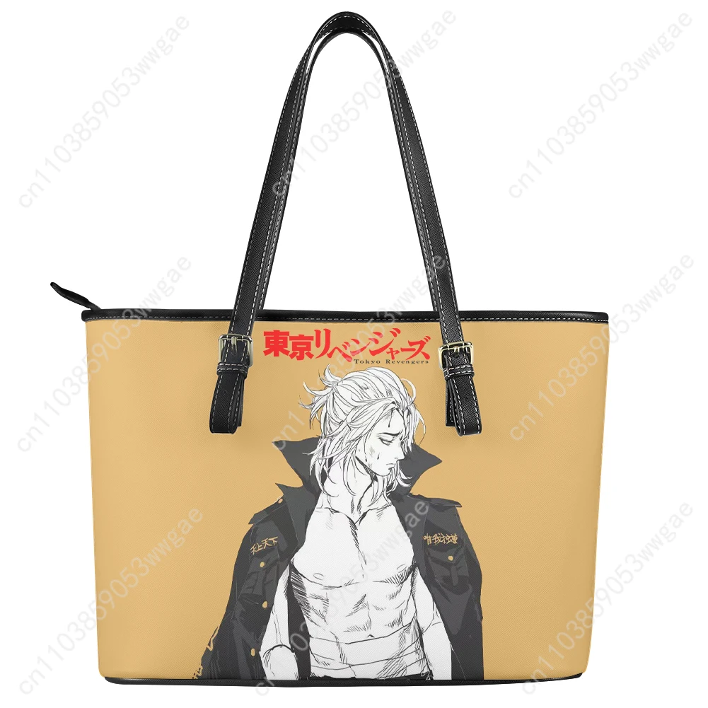 Tokyo Revengers Handbag Womens Man Vintage Personalized Tote Bag Shoulder Bag Business Leather Purse Travel Customized Bag Gift