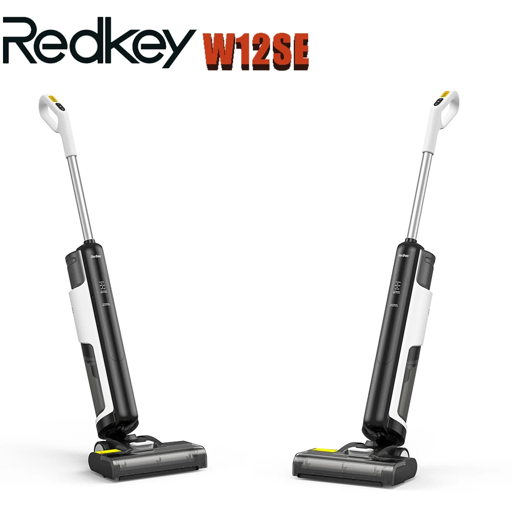 Redkey W12-SE Machine de nettoyage automatique - Aspirateur et serpillière sans fil combinés (filtration HEPA, autonomie de 45 minutes, aspiration de 55000 Pa)