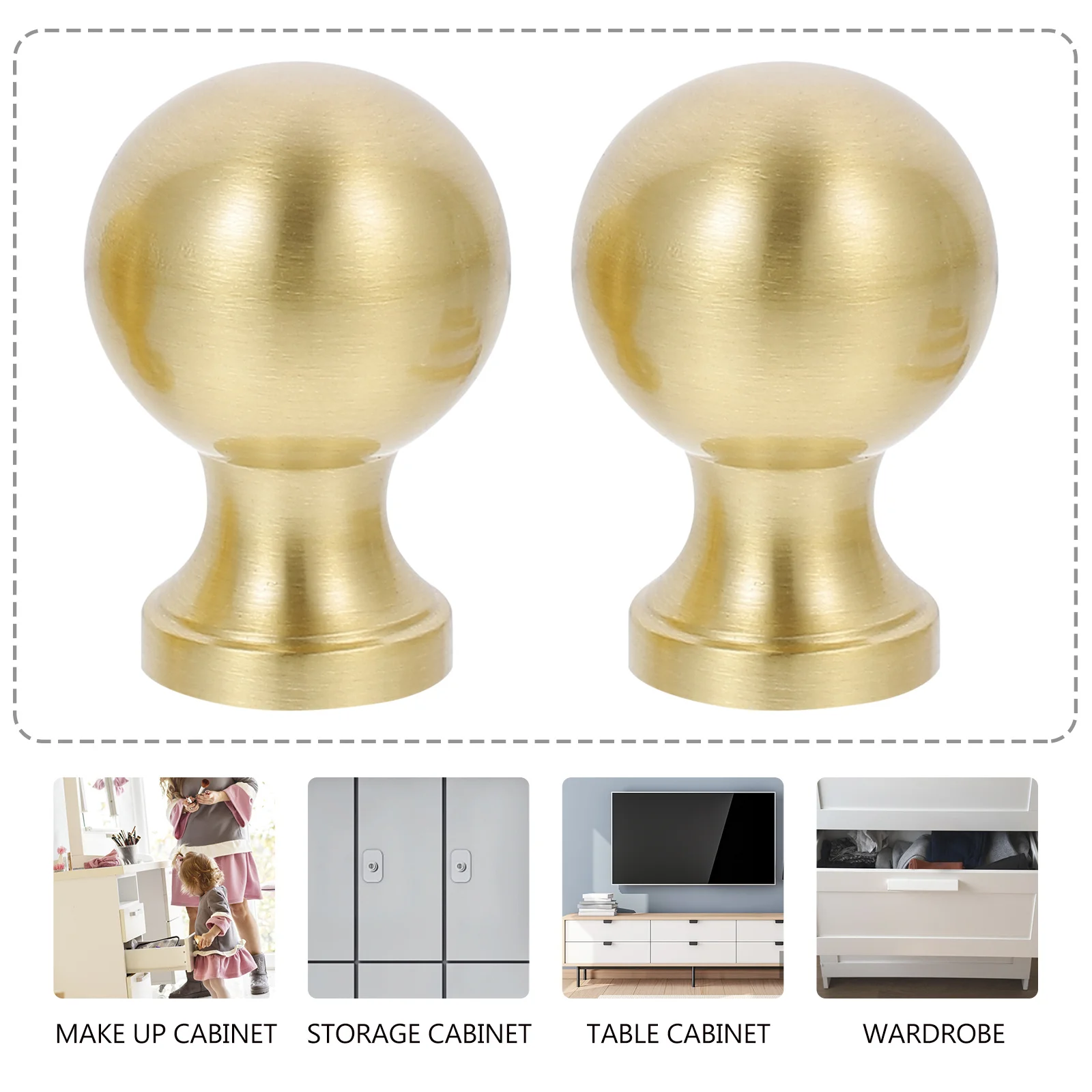 2 قطعة مقابض للخزانة المستديرة الذهبية ثقب واحد درج سحب المقابض لخزانة مضمد خزانة خزانة تجديد #5