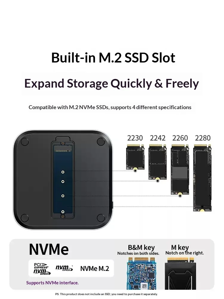 UGREEN CM841-65487 Expansion Dock USB Typec HDMI Suitable For Macmini M4Pro Expand 8TB Memory 64Gbps Transmission