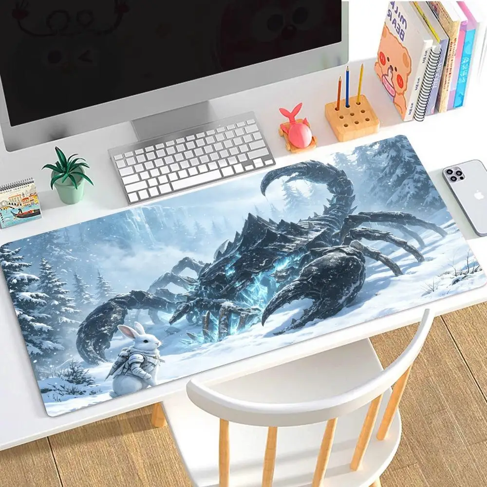 Table Mat Giant Ice Scorpion Snow Forest Anime Games Laptop Bedroom Learning Large Size Mousepad