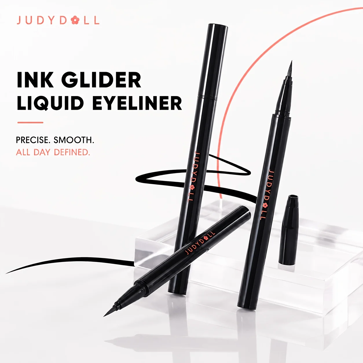 JUDYDOLL INK GLIDER LONGLASTING LIQUID EYELINER INTENSE BLACK Precise Smooth Glide Rich Black Shade Long Lasting Waterproof Dail view 2