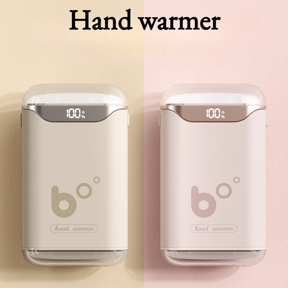 

New USB Mini Portable Rechargeable Hand Warmer with Four-sided Heating, Digital Display, and Light. A Great Gift for Women.